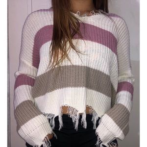 Fringed sweater